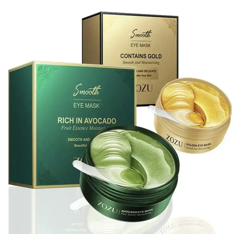 Best-selling Set Avocado & Gold Eye Mask Duo - Alternate Day and Night Use Eye Mask – Reduces Periocular Fine Lines & Eye Bag Care, Fades Dark Circles - Hydrating Moisturizing Skincare Product