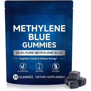 Methylene Blue Gummies 5mg Per Serving, Supports Cognitive Function, Cellular Energy, Mental Focus, Antioxidant Activity, 99.9% Pure | 30 Gummies