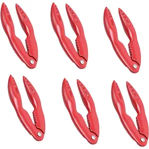 6-Piece Aluminum Alloy Seafood Cracker Set Kitchen Tools with Comfortable Grip Ideal for Crab Claws Lobster Tails and Oysters