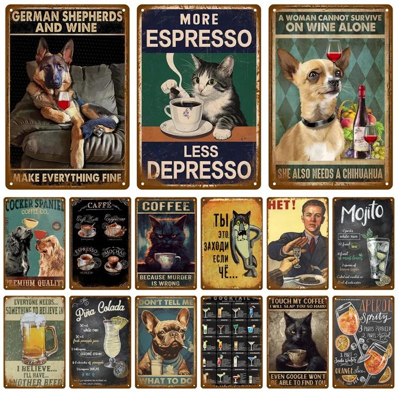 Vintage Tin Sign 8x12inch Home Decor Items Wall Decor Art Wall Mural Room Decoration Items Decor Men Retro Metal Sign Plate Bar Posters