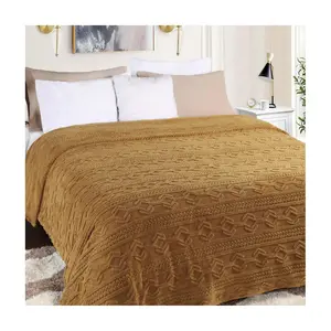 Superior Boho Knit Jacquard Fleece Fluffy Blanket- Full/Queen Superior Boho Knit Jacquard Fleece Fluffy Blanket- Full/Queen