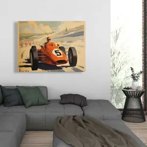 212 MAIN C1RC36485RCOOG 36x48 in. Artistic Number 5 Transportation Canvas Wall Print - Home Decor Artwork, Living Room Decoration, Urban Life
