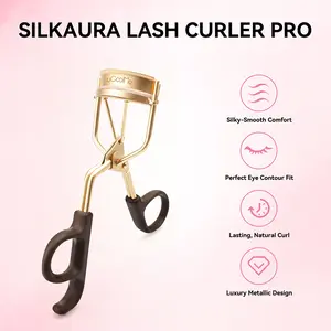 uCoolMe Silkaura Lash Curler Pro Silky Smooth Comfort Perfect Eye Contour Fit Lasting Natural Curl Luxury Metallic Design Spring Glow-Up