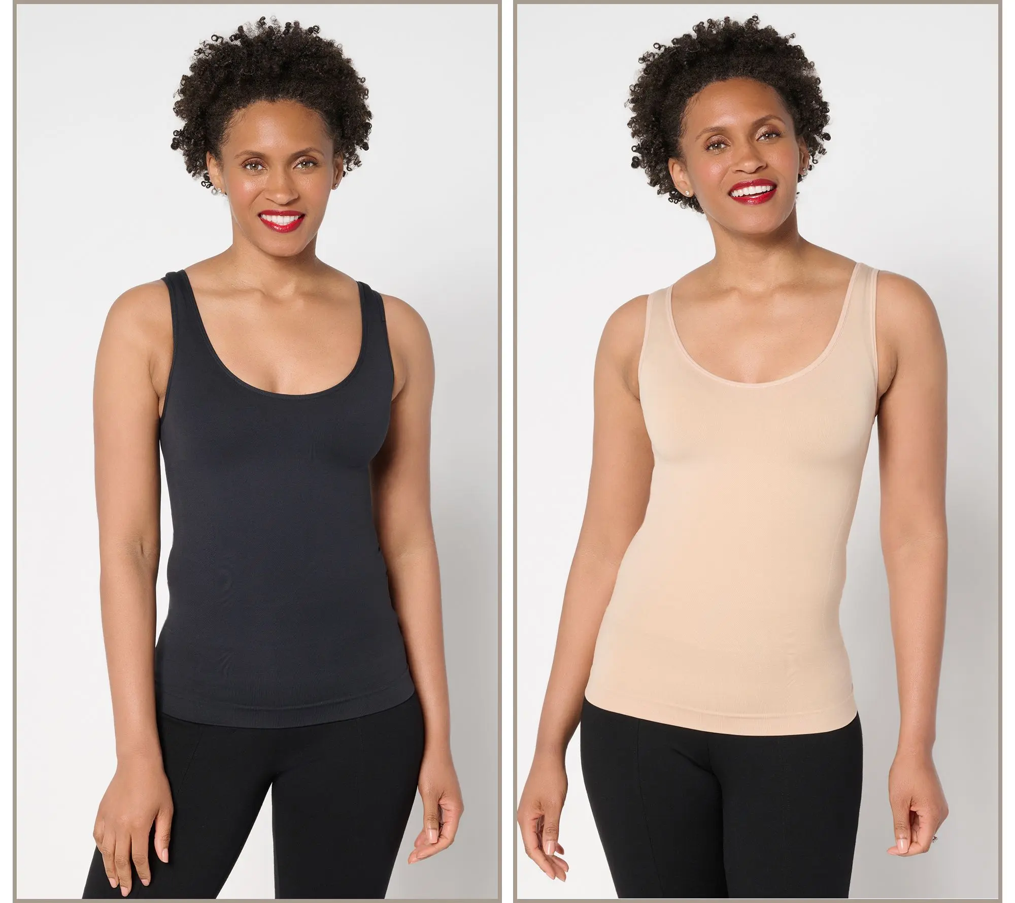 Shapermint Essentials All Day Everyday Shaping Tank Set of 2 Shapermint Essentials All Day Everyday Shaping Tank Set of 2