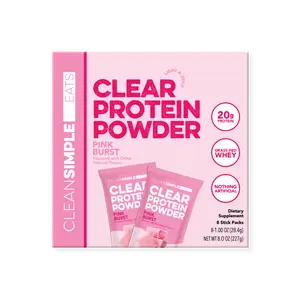 Clear Protein Powder: Pink Burst (8 Single Serving Stick Packs)