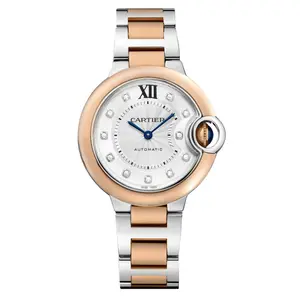 Cartier Ballon Bleu 36mm W3BB0007 Automatic Two-Tone Stainless Steel & 18K Rose Gold Factory Diamond Dial Watch WHT031892
