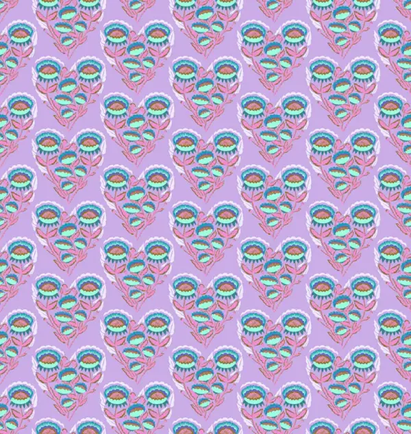 Fabric Anna Maria Textiles Lavender Pitterpat Allegory by the Quarter Yard AMT143-83V
