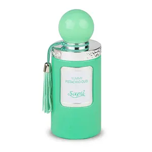 Sapil Yummy Pistachio Oud Unisex Eau De Parfum - Long-Lasting Arabic Perfume with Creamy Hazelnut, Vanilla & Woody Floral Notes - Sweet Dubai Gourmand Fragrance for Men & Women - 3.38 oz