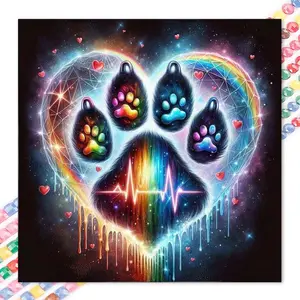 1pcs 5D DIY diamond painting kit, 5D diamond art set, DIY decoration, starry sky, Galaxy, heart, halo diamond painting kit, full round drill DIY, mosaic, diamond art, DIY art home decoration, suitable for Halloween and Christmas.