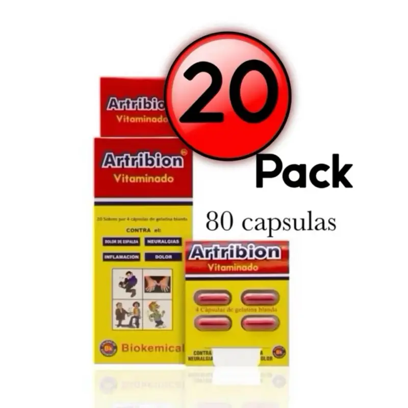 Artribion Vitamin B12 Extra Forte Dietary Supplement 80 Capsules Supports Energy Levels & Brain Health Liquid Multi Pack for Adults 20 Pack Edible