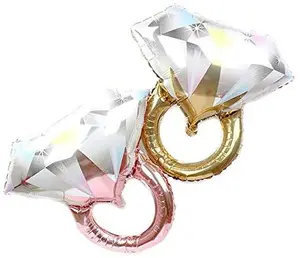 24 x 26.8 inch Rose Gold Diamond Ring Foil Balloon Marry Me Mr Mrs Wedding Proposal Engagement Party Balloons Decoration Aluminum christmas balloon unique holiday mylar  balloon