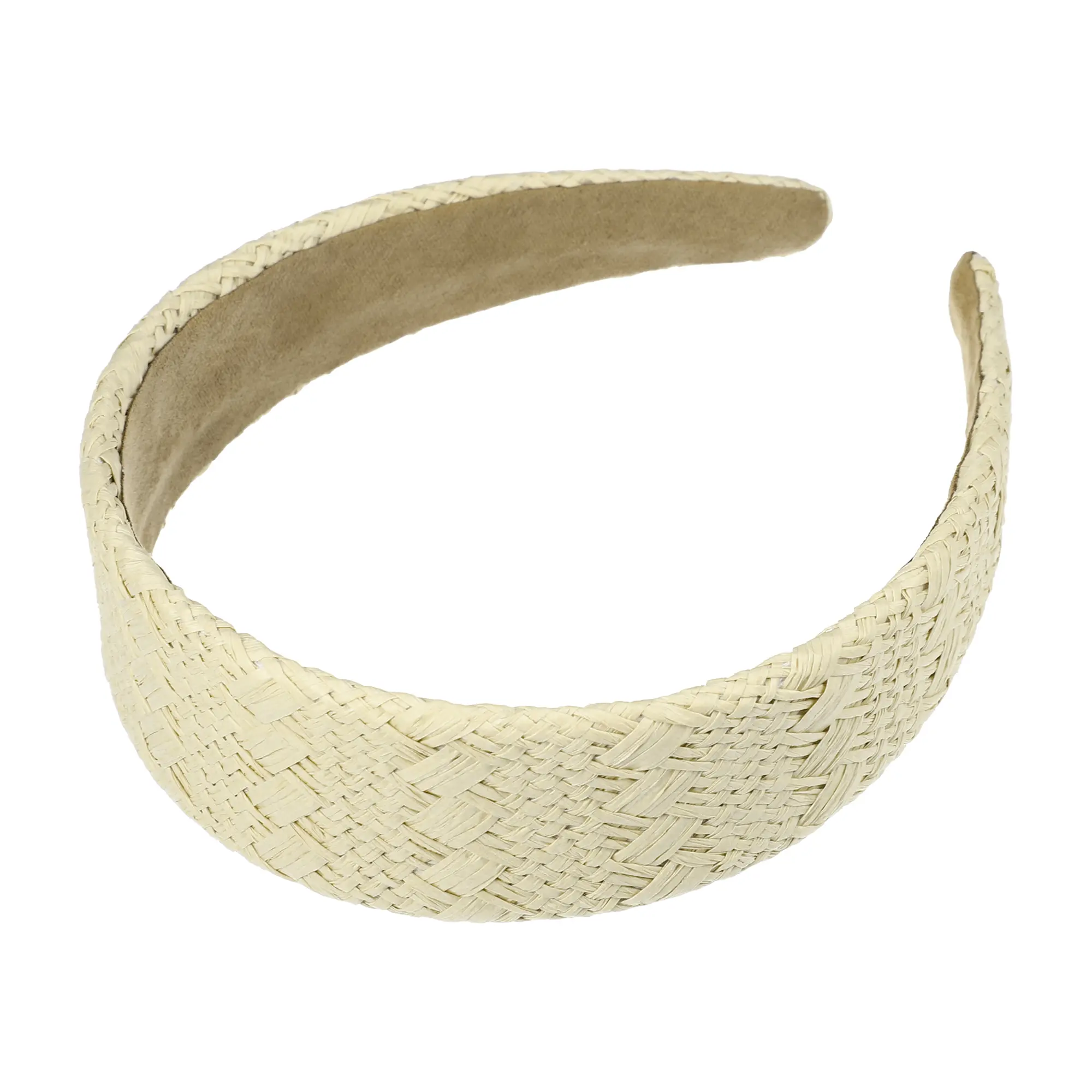 Unique Bargains 1 Pc Fashion Flat Raffia Straw Headband for Women for Girls 5.91"x1.57"