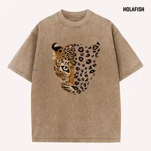 Holafish Women's Unisex Graphic Tee - Faded Washed, Soft Smooth Cotton Fabric, Minimalist Casual Essential, Cozy Wear Pairable with Jeans, Jackets, Coats