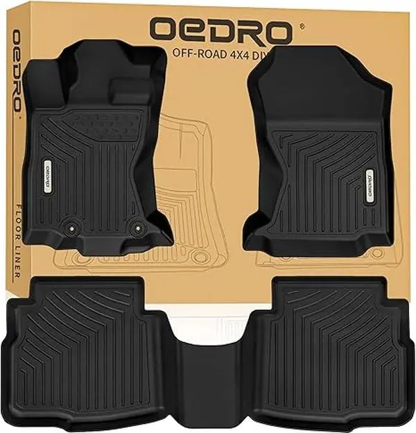 OEDRO TPE Floor Mats fits 2020-2025 Subaru Legacy/Outback, 2014-2018 Subaru Forester, All Weather, Waterproof