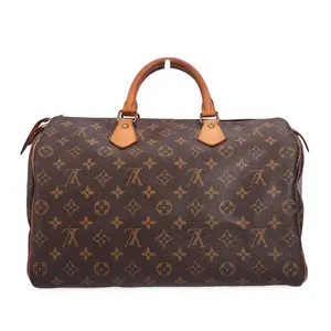 Pre-owned Louis Vuitton Coated Canvas Top Handle Bag Speedy Monogram Brown 85689022 hz
