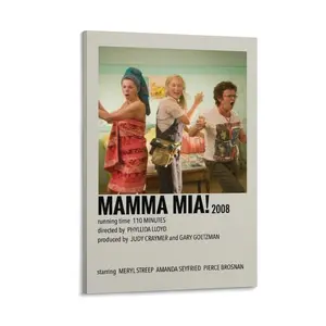 Mamma Mia Vintage Movie Poster4 Poster Canvas Wall Art For Bedroom Decor Bar Office Room Decor Gift