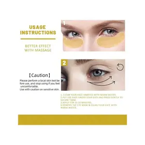 24k Gold Moisturizing Eye Mask, 60pcs/Set Tightening And Lifting Eye Patches, Hydrating Brightening & Firming Eye Sticker, Beauty & Personal Eye Care Product, Skincare Products Skincare Set, Fall Gift Smooth Wrinkle