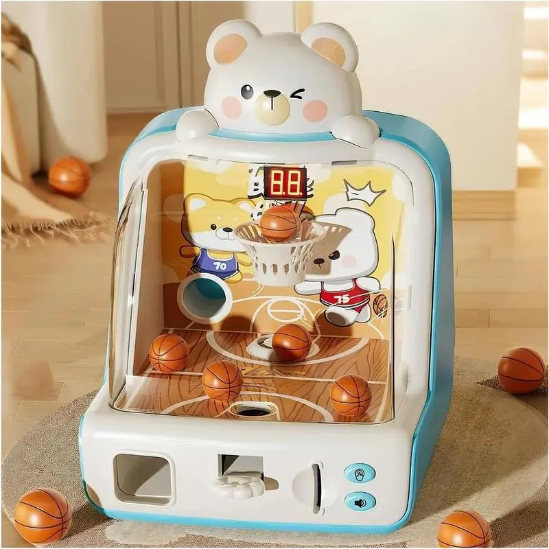 Desktop Mini Basketball Hoop - ABS Plastic Electronic Score Sports Toy, Aopuro_us, Smooth Edges for Kid Safety, Epic 'Parent vs. Pro' Games for 4-6 Years Old Kids, Family Gatherings Gift