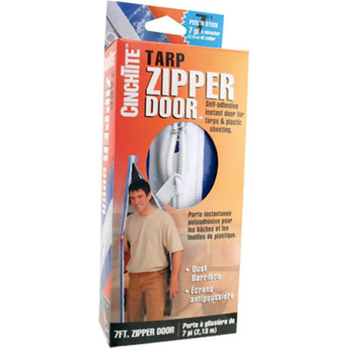 Homax Products 5363 Cinch Tite Peel N Stick Tarp Zipper Door - 7 in ...