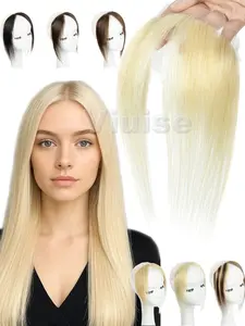 25cm Premium Human Hair Forehead Topper - Natural Hairline Extension Invisible Hair Toppers with Comfortable Lace Base, No Knots, No Shedding, and Effortless Application for a Flawless, Undetectable Look