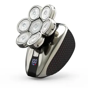 Head Shavers for Bald Men: 5-in-1 Detachable Electric Razor - IPX7 Waterproof Wet Dry Shaving for - LED Display & Precision Blades Rotary Shavers