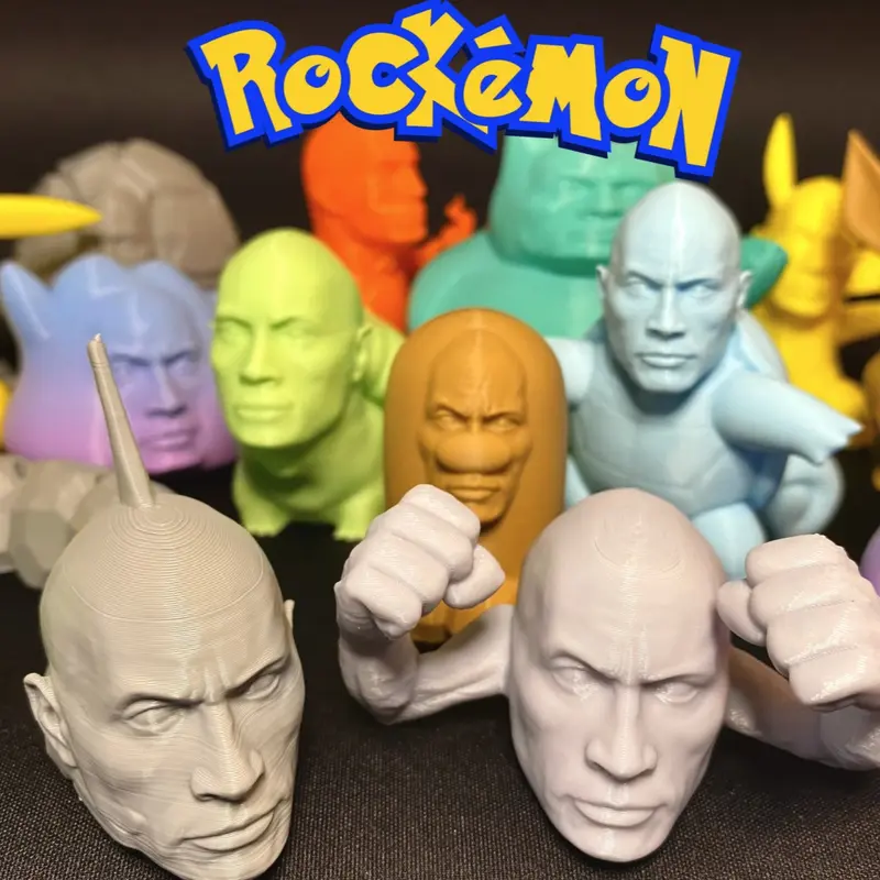 The Original Rock Pokemon Set - Pikachu, Charmander, Squirtle, Bulbasaur, Onix, Golem, Eevee