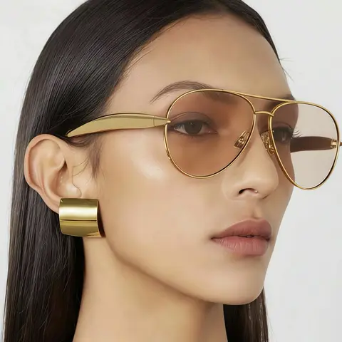 EUNOIALENS Women's 1950s Retro Frog Flair Full Rim Metallic Sunglasses - UV Protection Mirrored Lenses, Trendy Eyewear, Accessories for Women, Stylish Accessories, Chic Shade Finds, Outdoor Sports & Beach Party