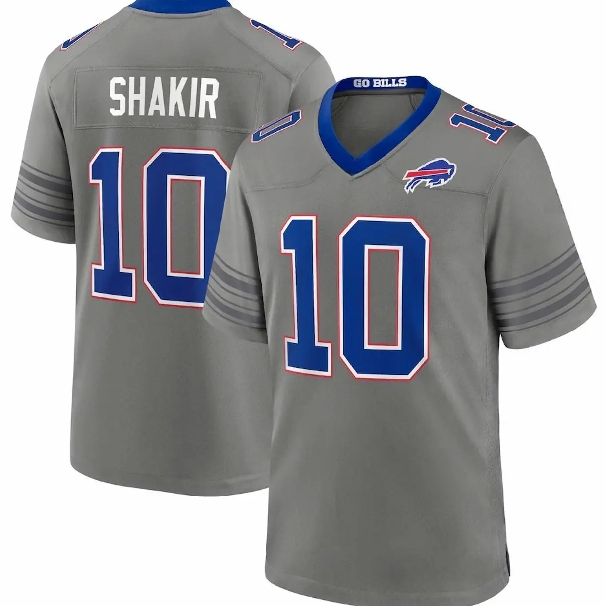 Unisex Football Buffalo Shakir 10 Nickel City Game Jersey - Gray New 2026