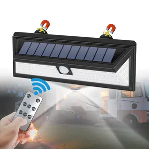 RV Magnetic Solar Lights Outdoor with Remote – 3 Lighting Modes Magnetic Motion Light Outdoor, Waterproof RV Solar Lights, for RV, Camper, Trailer, Garage Exterior Lighting