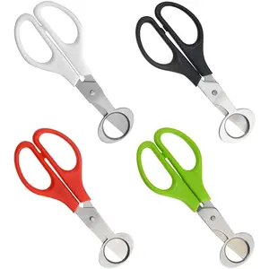 4Pack Stainless Steel Quail Egg Cutter - Scissors, Pigeon Egg Cutter Tool, Opener, Cracker for Home Kitchen (Four Colors)