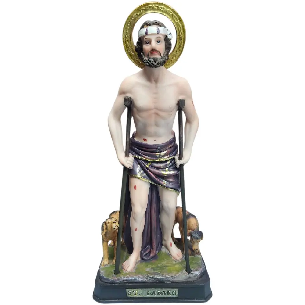 San Lazaro 12" Inches Tall St Lazarus Estatua Brand New Santo Patron Saint Statue Religious Decor - Mg