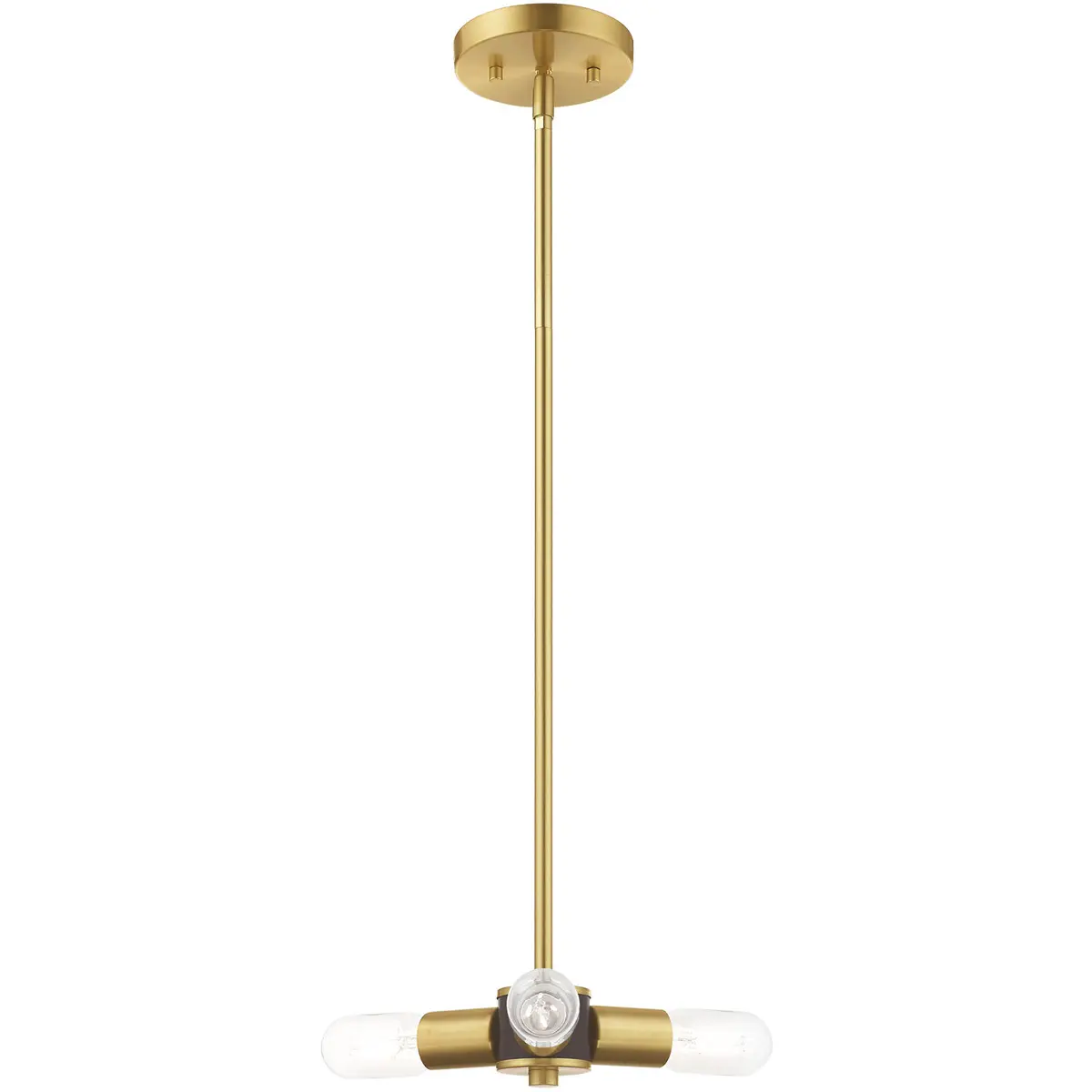3 Light Satin Brass Mini Chandelier with Steel base material