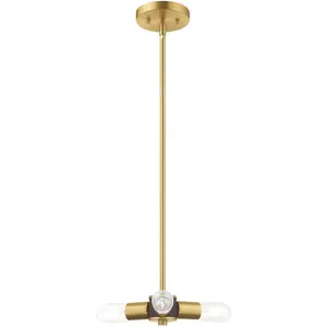 3 Light Satin Brass Mini Chandelier with Steel base material