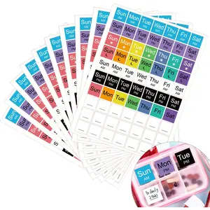 700 Pcs Medicine Labels Stickers for Pill Organizers DIY Pocket Pharmacy Labels & Medicine Reminder Stickers, Week Morning Evening Medication Instruction Labels for Pill Case Planners