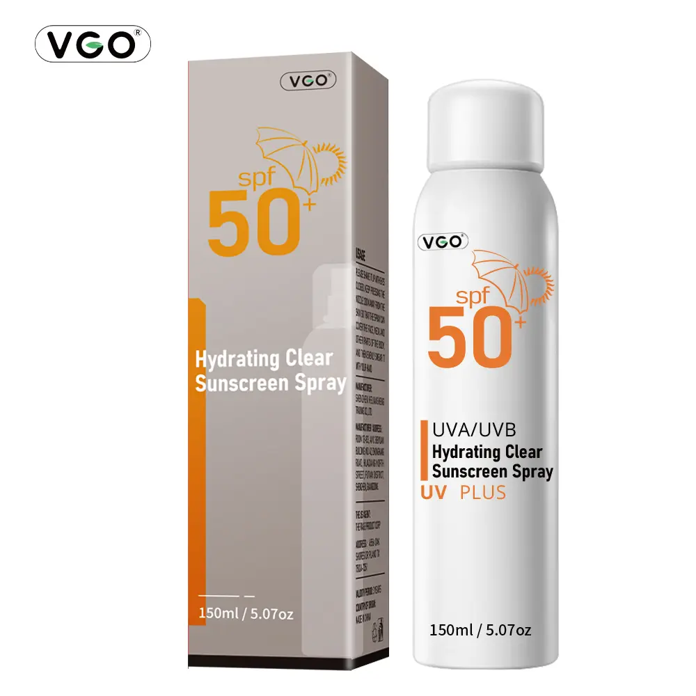 VGO Sunscreen Spray SPF 50, Spectrum UVA/UVB Protection, Moisturizing and Lightweight, Non-Greasy Water Resistant Body Sunscreen Mist, 5.07 oz Comfort Moisture Moisturizer Hydrating Cosmetic