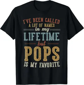 Pops Is My Favorite Name - Father's Day Pops T-Shirt