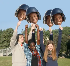 Best BIG Heads Tee Ball Cardboard Cutouts | Crowd Face On A Stick Signs | make your custom  Cheering Heads cutouts