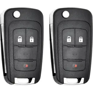 Suitable for 2010-2019 Chevrolet Buick Car Keyless Entry Remote Key Replacement Part, 3 Buttons, 2 Pieces