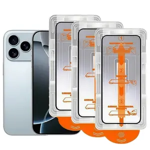 3-Pack Quick-Apply Tempered Glass Screen Protector for iPhone 17/pro Max/air, High Clarity Full Transparency Protective Film