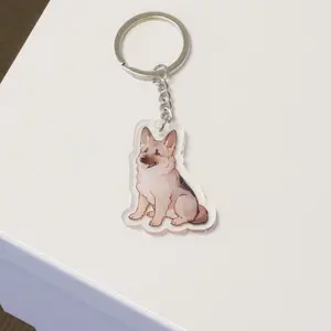 Custom German Shepherd Acrylic Keychain - Adorable Dog Keychain Accessory