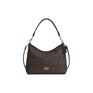 COACH Laurel 31 Tote Bag for Women – Commuter-Style Detachable Strap Crossbody Handbag in Brown and Black