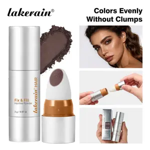 6-Color Quick Touch-Up Hairline Filler Powder & Contour Stick, 2 PC Sponge Tip, Long-Lasting Waterproof, Multi-Use as Brow Powder & Contour, Cosmetic