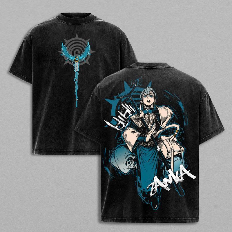 Zanka Nijiku Gachiakuta Double Printed Cool Anime Oversize Unisex T ...