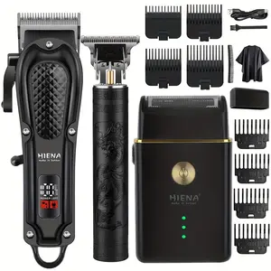 Portable wireless hair and beard trimming set - USB charging, sharp blades, precision trimming, suitable for home use, ideal choice for hairdressers and stylists, perfect for holiday gifts