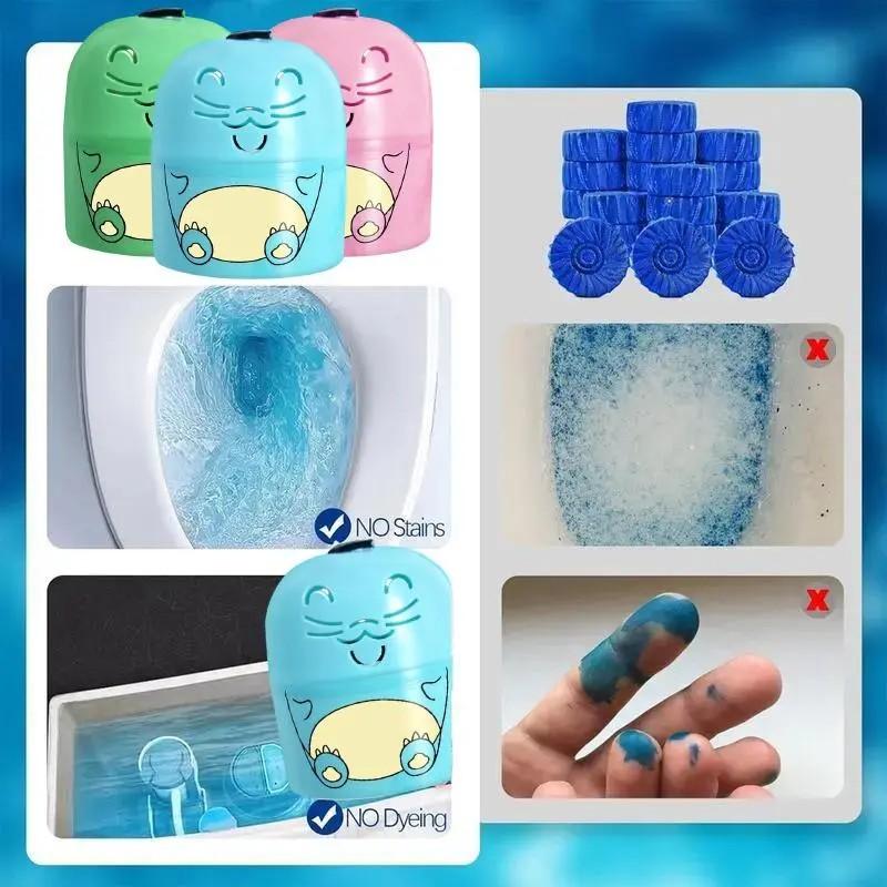【GET 3PCS】Pembersih, Toilet Bowl Cleaner Bottle, Cute Dinosaur-Shaped Bathroom Toilet Tank Cleaner with Ocean, Jasmine, and Peach Scent Home essentials Gifts