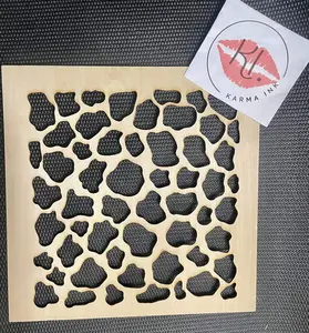 11x11 Wooden Cow Print Stencil for T-Shirt bleaching (Beginner Bleachers)