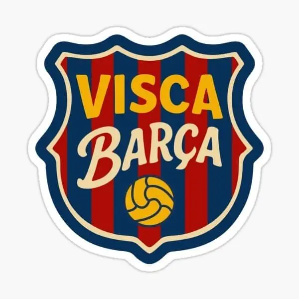 FC Barcelona Visca Barca Badge Sticker
