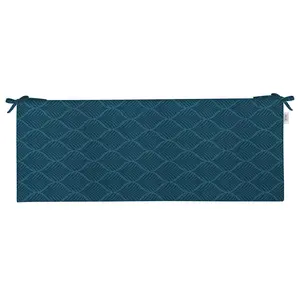 RSH Décor Foam Bench Cushion 72” x 18” x 3” for Indoor Outdoor Use with Ties - Blue Cove, Made in United States