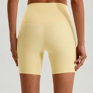 Women's Olive Green High Waist Seamless Sports Shorts - Tummy Control, Butt Lifting, Buttery Soft Shaping Skinny Workout Shorts for Yoga, Running