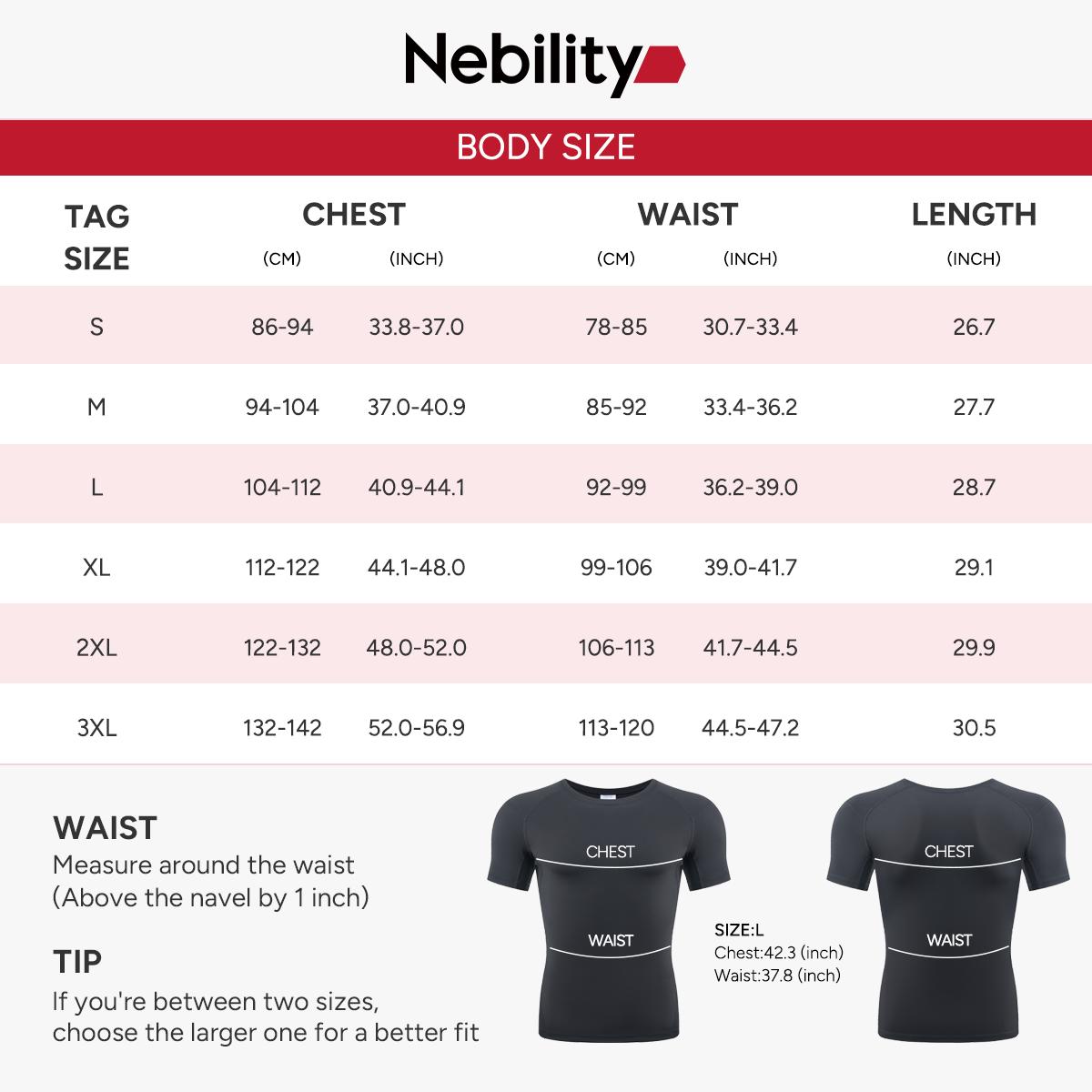 【Clearance】Nebility Men's Athletic Compression Short Sleeves Shirts High Elastic & Compression Wicking Workout Shirts for Enhanced Performance Summer Active Wear